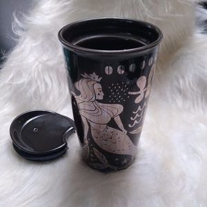 Starbucks Mermaid Coffee Tumbler with ceramic lid